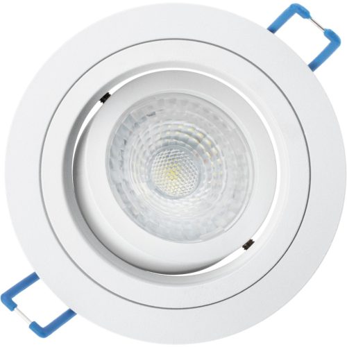 HALOGÉN lámpatest, süllyesztett, mozgatható, GU10 MR16, kerek, fehér, CASSIO LUMILED