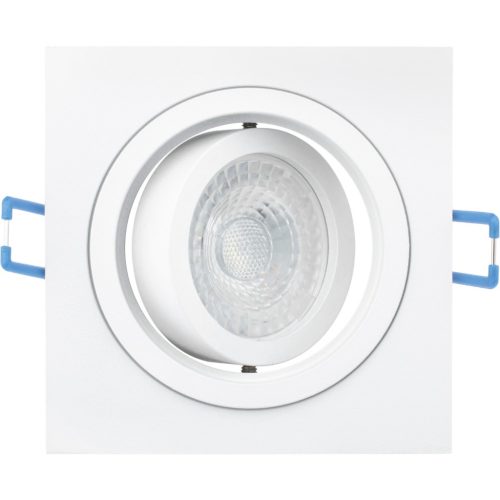 HALOGÉN lámpatest, süllyesztett, mozgatható, GU10 MR16, négyzet, fehér, CASSIO LUMILED