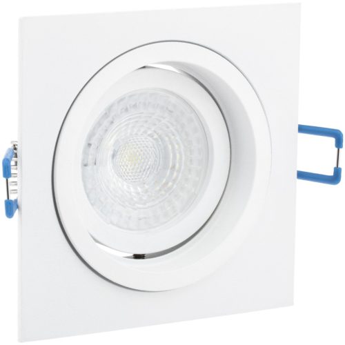 HALOGÉN lámpatest, süllyesztett, mozgatható, GU10 MR16, négyzet, fehér, CASSIO LUMILED