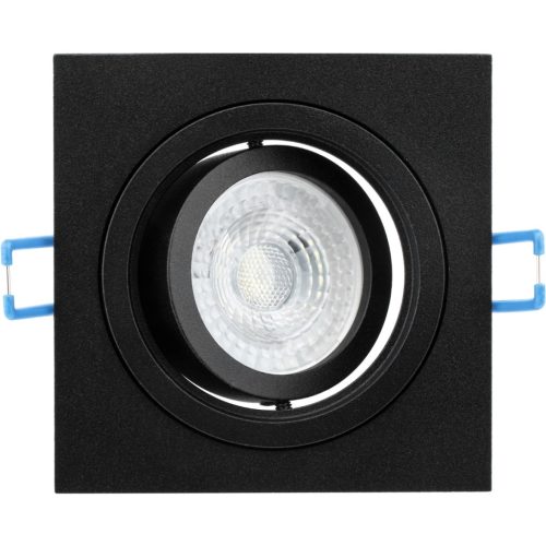 HALOGÉN süllyeszthető mozgatható világítótest GU10 MR16 négyzet alakú fekete CASSIO LUMILED