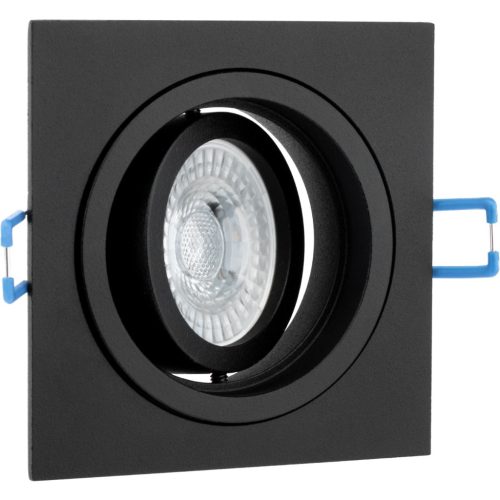 HALOGÉN süllyeszthető mozgatható világítótest GU10 MR16 négyzet alakú fekete CASSIO LUMILED