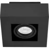 Felületre szerelt HALOGÉN mozgatható SPOT GU10 négyzet fekete AURI LUMILED