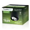 Felületre szerelhető lámpatest HALOGÉN SPOT TUBE Mozgatható GU10 AR111 Kerek Fekete 100mm TELES LUMILED