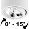 Felületre szerelhető lámpatest HALOGÉN SPOT TUBE Mozgatható GU10 AR111 Kerek Fehér 100mm TELES LUMILED