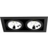 Süllyesztett halogén mozgatható szerelvény 2x GU10 ES111 téglalap fekete CANIS LUMILED