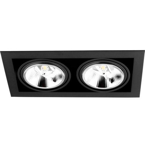 Süllyesztett halogén mozgatható szerelvény 2x GU10 ES111 téglalap fekete CANIS LUMILED