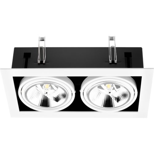 Süllyesztett halogén mozgatható szerelvény 2x GU10 ES111 téglalap fehér CANIS LUMILED