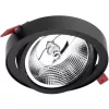 Mozgatható süllyesztett világítótest GU10 AR111 14cm kerek fekete CARPI LUMILED