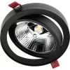 Mozgatható süllyesztett világítótest GU10 AR111 14cm kerek fekete CARPI LUMILED
