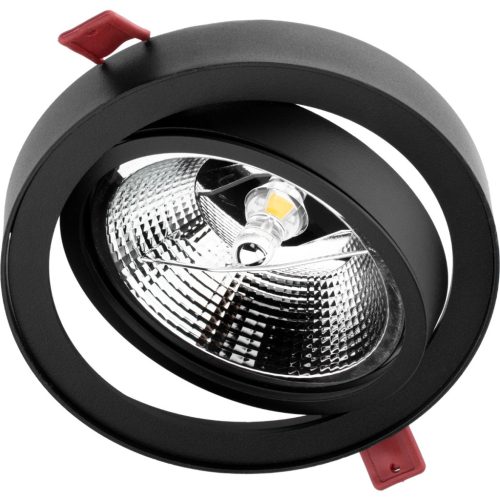 Mozgatható süllyesztett világítótest GU10 AR111 14cm kerek fekete CARPI LUMILED