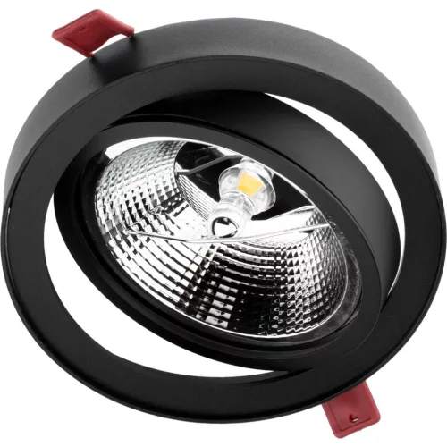 Mozgatható süllyesztett világítótest GU10 AR111 14cm kerek fekete CARPI LUMILED