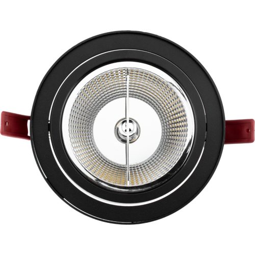 Mozgatható süllyesztett világítótest GU10 AR111 14cm kerek fekete CARPI LUMILED