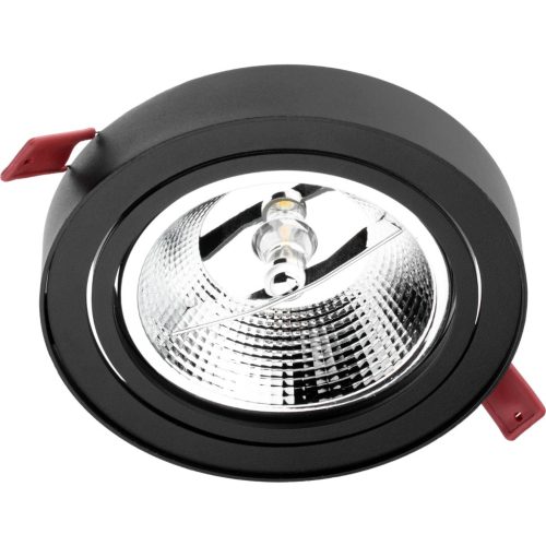 Mozgatható süllyesztett világítótest GU10 AR111 14cm kerek fekete CARPI LUMILED