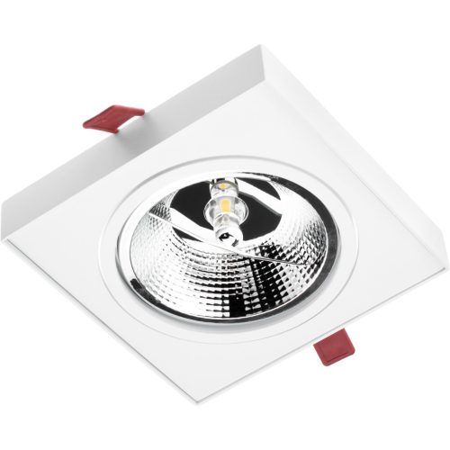 Mozgatható süllyesztett lámpa GU10 ES111 négyzet alakú fehér Carpi LUMILED