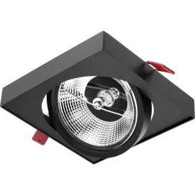   Mozgatható süllyesztett világítótest GU10 AR111 14,5cm négyzet alakú fekete CARPI LUMILED