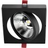 Mozgatható süllyesztett világítótest GU10 AR111 14,5cm négyzet alakú fekete CARPI LUMILED