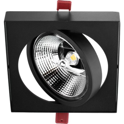 Mozgatható süllyesztett világítótest GU10 AR111 14,5cm négyzet alakú fekete CARPI LUMILED