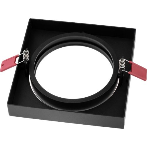 Mozgatható süllyesztett világítótest GU10 AR111 14,5cm négyzet alakú fekete CARPI LUMILED