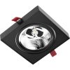 Mozgatható süllyesztett világítótest GU10 AR111 14,5cm négyzet alakú fekete CARPI LUMILED