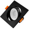 Halogén süllyeszthető mozgatható négyzet alakú lámpatest fekete GU10 MR16 VENTUS Lumiled