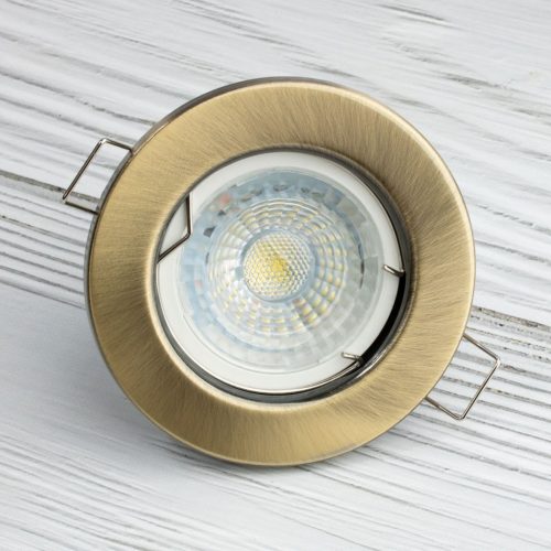 HALOGÉN lámpatest süllyesztett, fix kerek ARDALI antik lap MR16 GU10