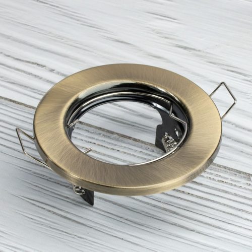 HALOGÉN lámpatest süllyesztett, fix kerek ARDALI antik lap MR16 GU10