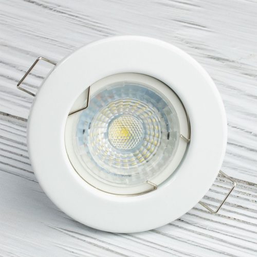 HALOGÉN lámpatest süllyesztett, rögzített kerek ARDALI fehér lap MR16 GU10