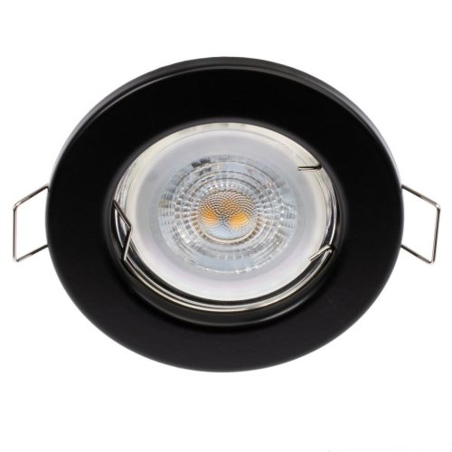 HALOGÉN lámpatest süllyesztett, rögzített kerek ARDALI fekete lap MR16 GU10