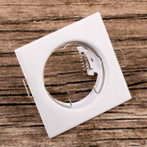 HALOGÉN lámpatest Süllyesztett, fix négyzet alakú PAVO fehér lap MR16 GU10