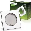 Halogén lámpatest süllyesztett, fix négyzet alakú PAVO krómlap MR16 GU10 LUMILED