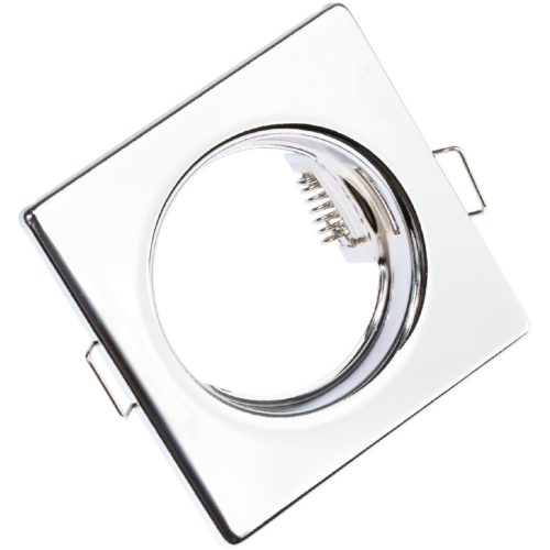 Halogén lámpatest süllyesztett, fix négyzet alakú PAVO krómlap MR16 GU10 LUMILED