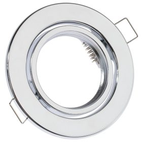   HALOGÉN lámpatest, süllyesztett, mozgatható, kerek, AURELI, króm, fémlemez, MR16, GU10