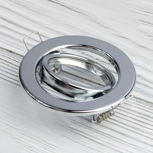 HALOGÉN lámpatest, süllyesztett, mozgatható, kerek, AURELI, króm, fémlemez, MR16, GU10