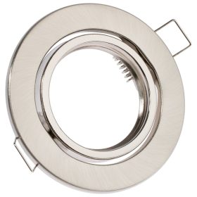   HALOGÉN lámpatest, süllyesztett, mozgatható, kerek, AURELI, szatén, fémlemez, MR16, GU10