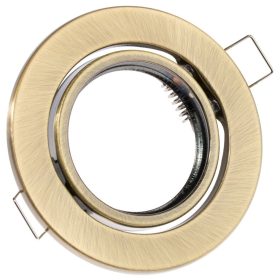   HALOGÉN lámpatest, süllyesztett, mozgatható, kerek, AURELI, antik, fémlemez, MR16, GU10