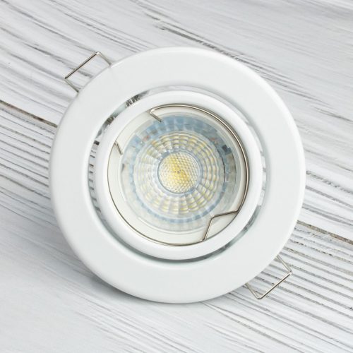 HALOGÉN fixture süllyesztett mozgatható kerek AURELI fehér lap MR16 GU10