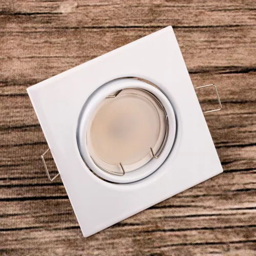 HALOGÉN süllyesztett szerelvény mozgatható négyzet alakú PICTOR fehér lap MR16 GU10