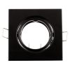 Süllyesztett halogén lámpatest, mozgatható négyzet alakú, PICTOR, fekete lemez, MR16 GU10