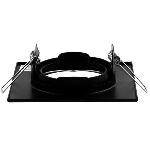 Süllyesztett halogén lámpatest, mozgatható négyzet alakú, PICTOR, fekete lemez, MR16 GU10