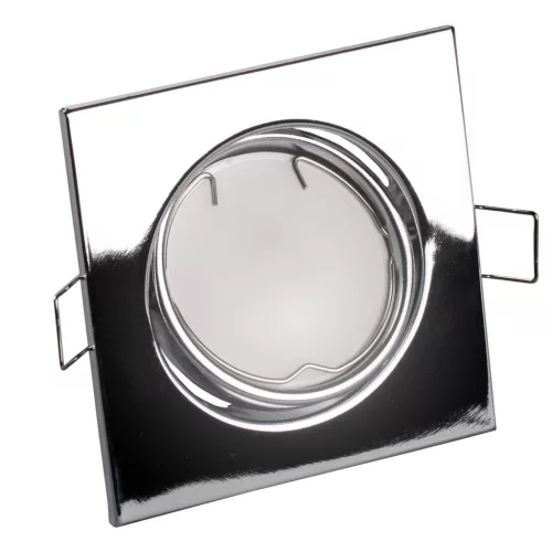 Süllyesztett halogén lámpatest mozgatható négyzet alakú PICTOR krómlap MR16 GU10 LUMILED