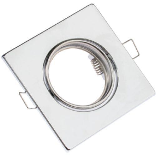 Süllyesztett halogén lámpatest mozgatható négyzet alakú PICTOR krómlap MR16 GU10 LUMILED