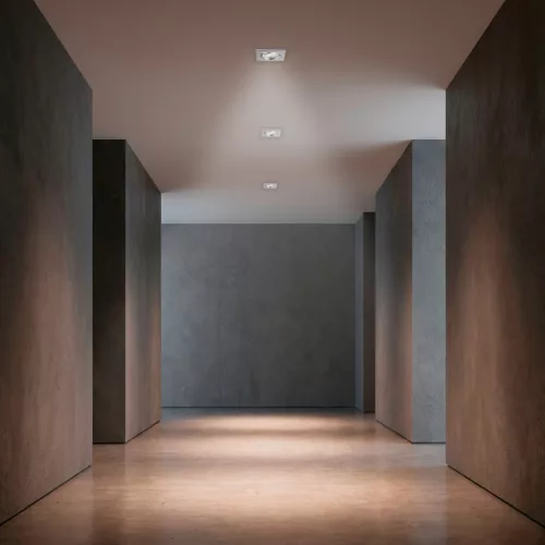 Süllyesztett halogén lámpatest mozgatható négyzet alakú PICTOR krómlap MR16 GU10 LUMILED