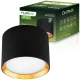HALOGÉN Felületre szerelhető SUNLA Tube Gx53 LED Spot mennyezeti égőhenger fekete - arany LUMILED