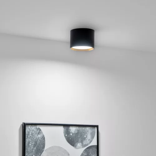 HALOGÉN Felületre szerelhető SUNLA Tube Gx53 LED Spot mennyezeti égőhenger fekete - arany LUMILED