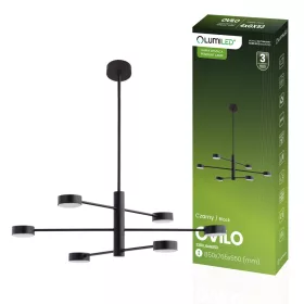 LED Mennyezeti Lámpa 6x GX53 Fali Fekete OVILO LUMILED