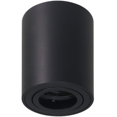 Felületre szerelhető HALOGÉN Spotcsöves mozgatható lámpatest LUNDO GU10 LUMILED kerek fekete 80mm