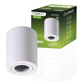   Felületre szerelhető HALOGÉN Spotcsöves mozgatható lámpatest LUNDO GU10 LUMILED kerek fehér 80mm