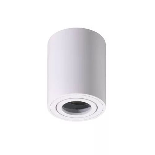Felületre szerelhető HALOGÉN Spotcsöves mozgatható lámpatest LUNDO GU10 LUMILED kerek fehér 80mm