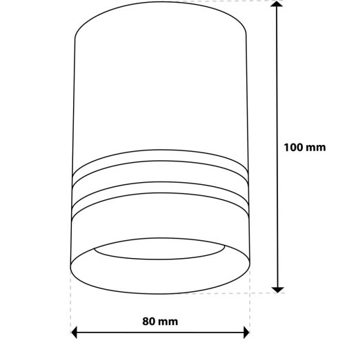 Felületre szerelhető HALOGÉN Spotcső mozgatható ARISA GU10 LUMILED kerek fehér 80mm