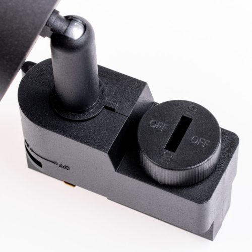 Mennyezeti lámpa, sínre szerelhető, spotlámpa, GU10, LED, ADERO, fekete, LUMILED